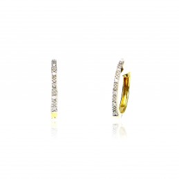 Gelbgold Diamantcreolen 0.4ct.